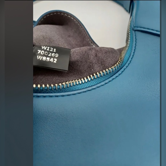 New STELLA MCCARTNEY Small Perforated Logo Alter Leather Hobo Bag - Teal - Picture 7 of 10